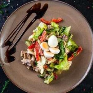 Салат с языком и овощами