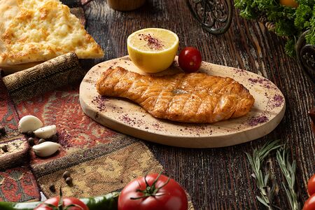 Семга на углях