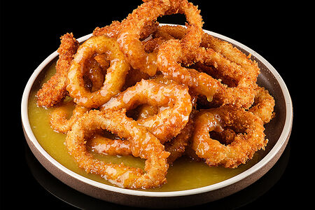 Кольца кальмара в сухарях