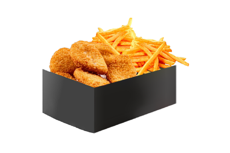Бокс с наггетсами и картофелем фри