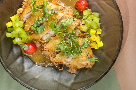 Тяхан с цыпленком кацу