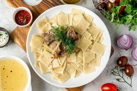 Тонкий хинкал с говядиной