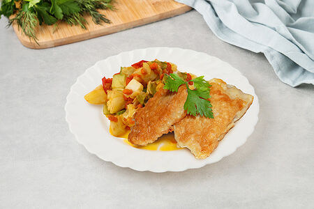 Рыба в кляре с гарниром