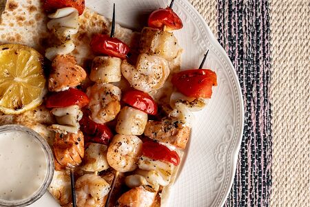 Шашлык из морепродуктов