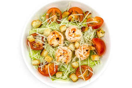 Салат Цезарь с креветками