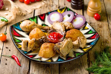 Казан-кебаб из курицы