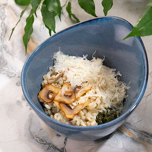 Рис с белыми грибами