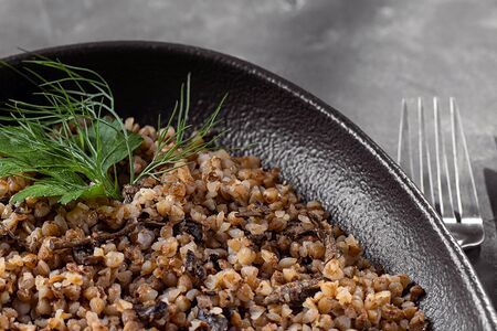 Гречка с грибами