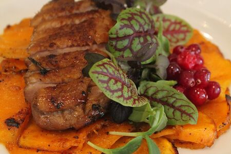 Утиная грудка с карпаччо