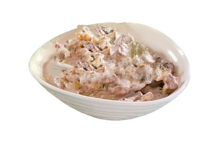 Печень по-строгановски