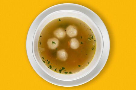 Лапша куриная с фрикадельками