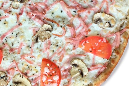 Пицца с ветчиной и грибами
