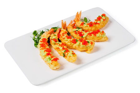 Креветки с соусом васаби