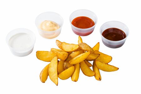 Картофельные дольки с соусом