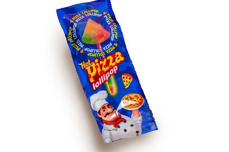 Леденец Пицца на светящейся неоновой палочке