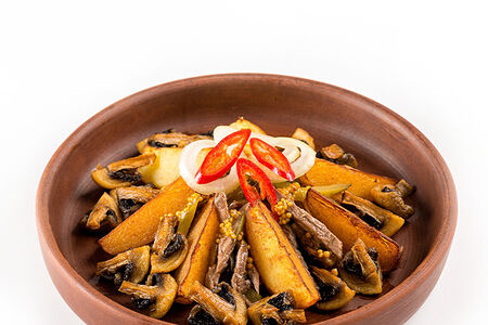 Тёплый салат с говядиной