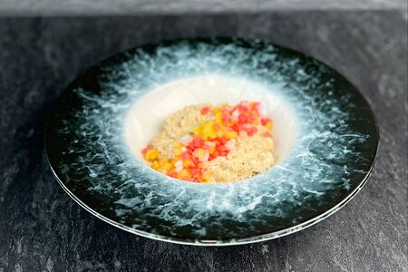 Овсяная каша с фруктовым тартаром