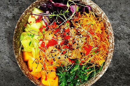 Поке с морским гребешком