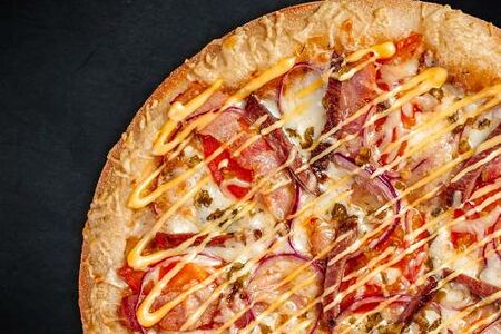 Пиццбург 25 см (толстое с сыром)