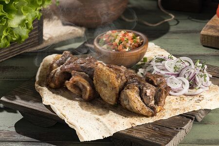 Шашлык из филе куриного бедра