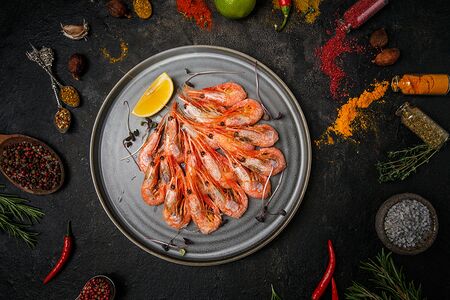 Креветки отварные