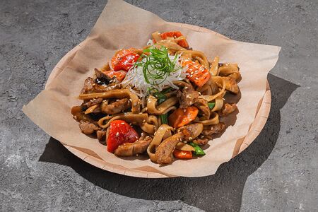 Удон терияки с курицей