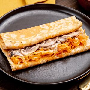 Блин с капустой и грибами