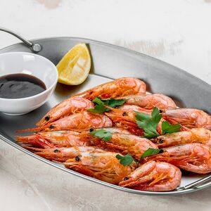 Магаданские креветки в соусе кимчи