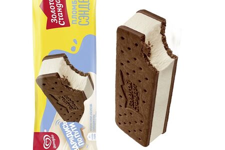 Мороженое Золотой стандарт Сэндвич