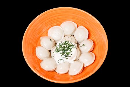 Пельмени со сметаной