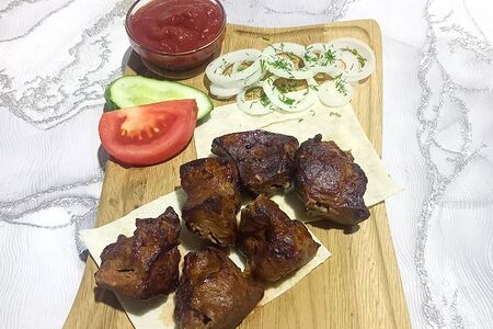 Шашлык из говяжьей печени