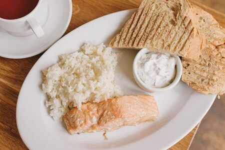 Лосось с рисом