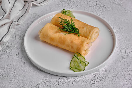 Блины с лососем