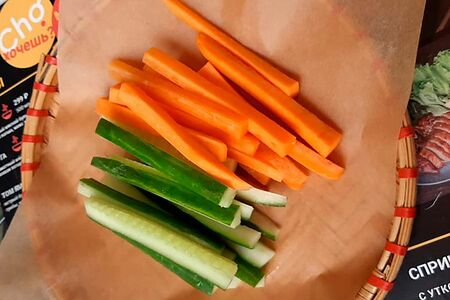 Палочки из свежих овощей