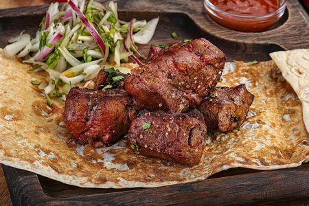 Говяжья печень на мангале