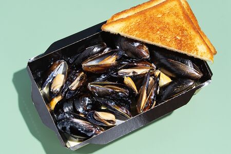 Мидии в сливочно-трюфельном соусе