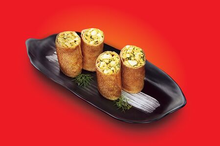 Блины со скрэмбл-тофу веган