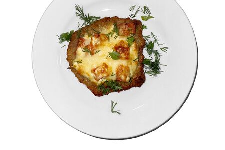 Свинина отбивная с помидорами 