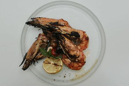 Гигантские креветки на гриле