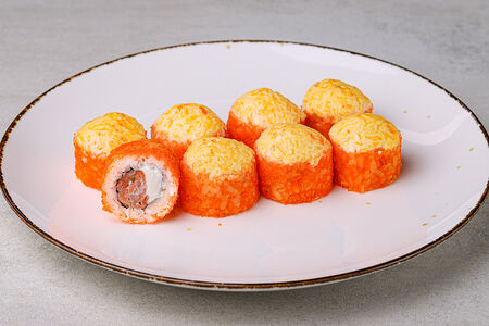 Ролл запечённый сырный с креветками