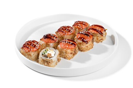 Запеченный бонито с лососем терияки