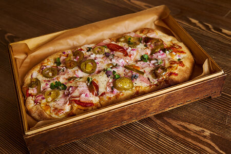 Римская пицца Бекон-халапеньо