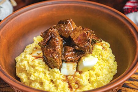 Пшенная каша с мясом Шонгарям 