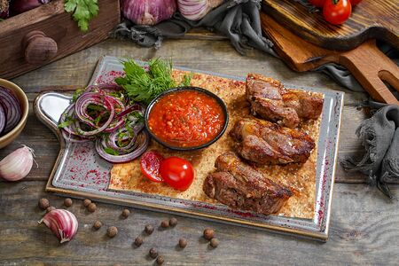 Шашлык из баранины Яблочки