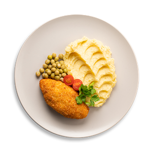 Котлета по-киевски с картофельным пюре