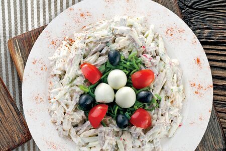 Перепелиное гнездо с языком