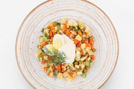 Оливье с цыпленком 