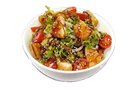 Салат с наггетсами и морковью по-корейски