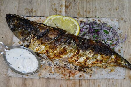 Скумбрия на мангале 