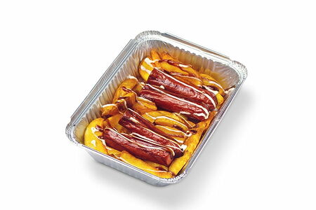 Колбаски с картофелем